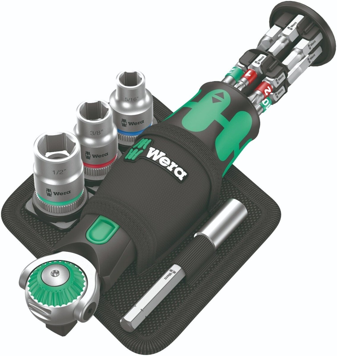 Wera 8009 Zyklop Pocket Set 2 Socket Wrench Set 3/8