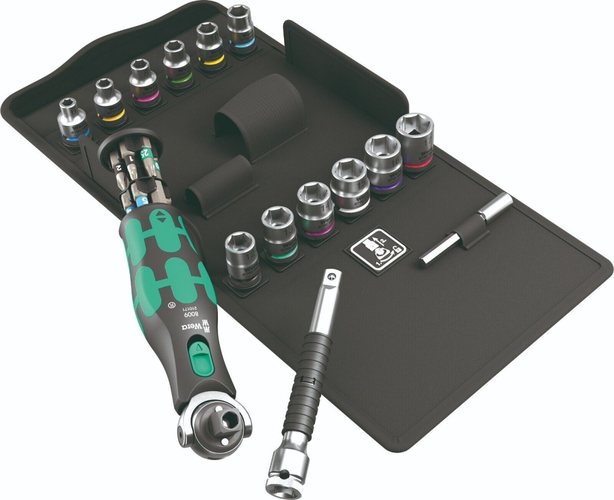 Wera 8009 Zyklop Pocket Set 3 Socket Wrench Set 3/8