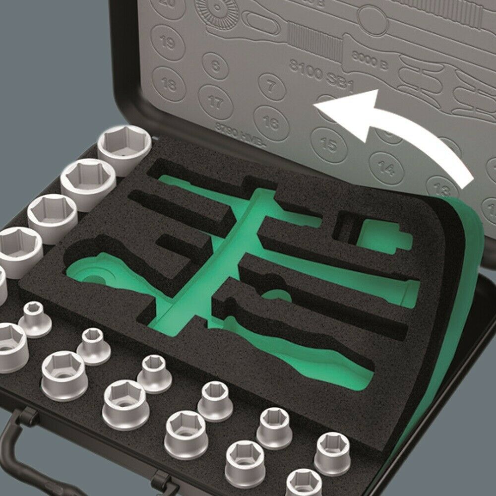 Wera 8100 SA 4 Zyklop Socket Wrench Set 1/4