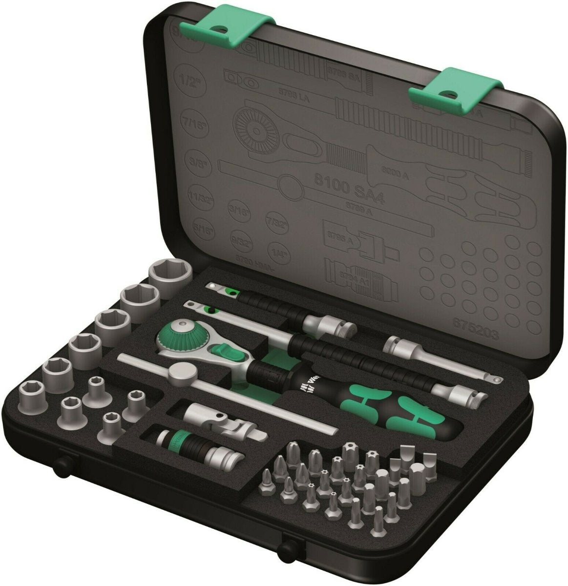 Wera 8100 SA 4 Zyklop Socket Wrench Set 1/4