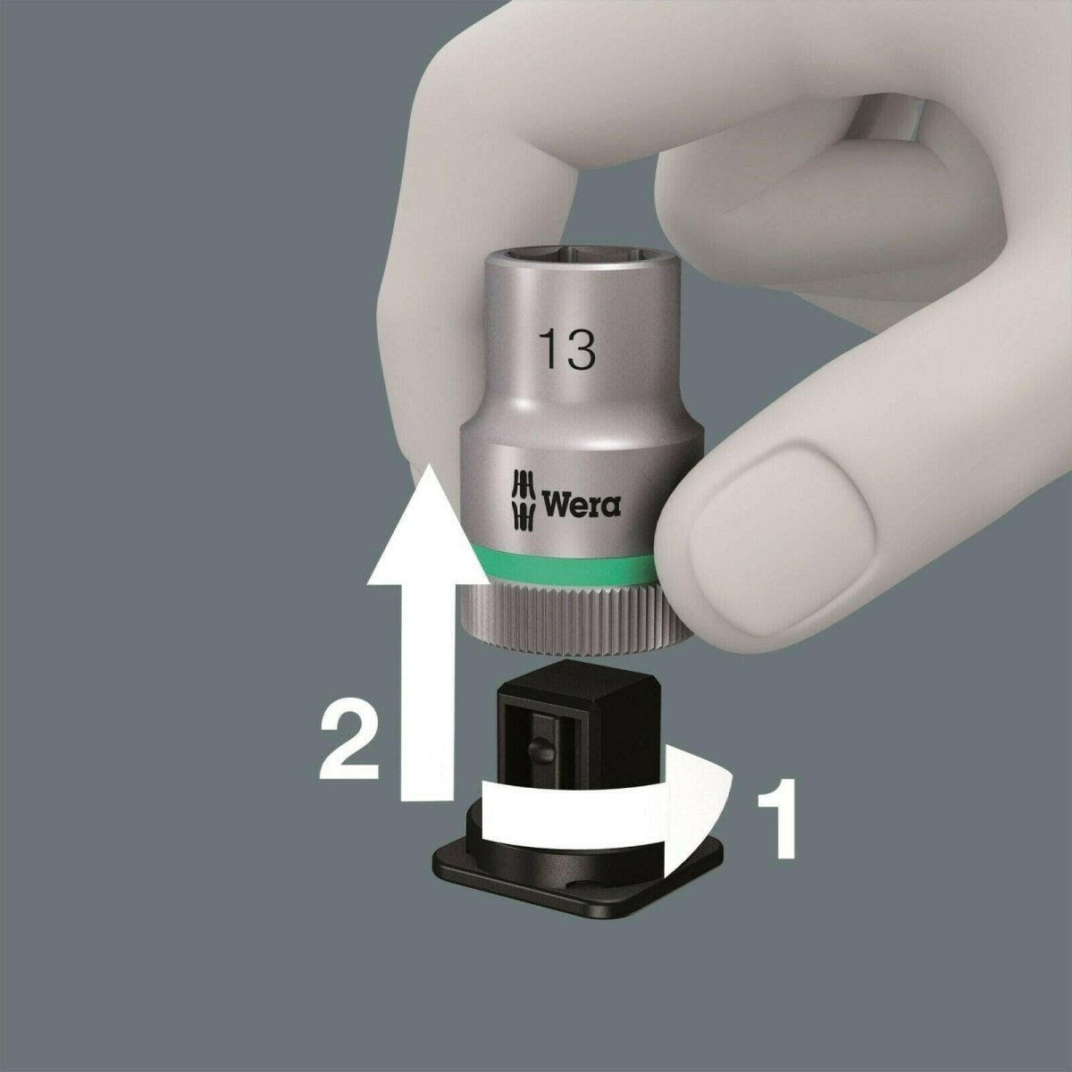 Wera 8100 SA 8 Zyklop Metal Switch Socket Set 1/4