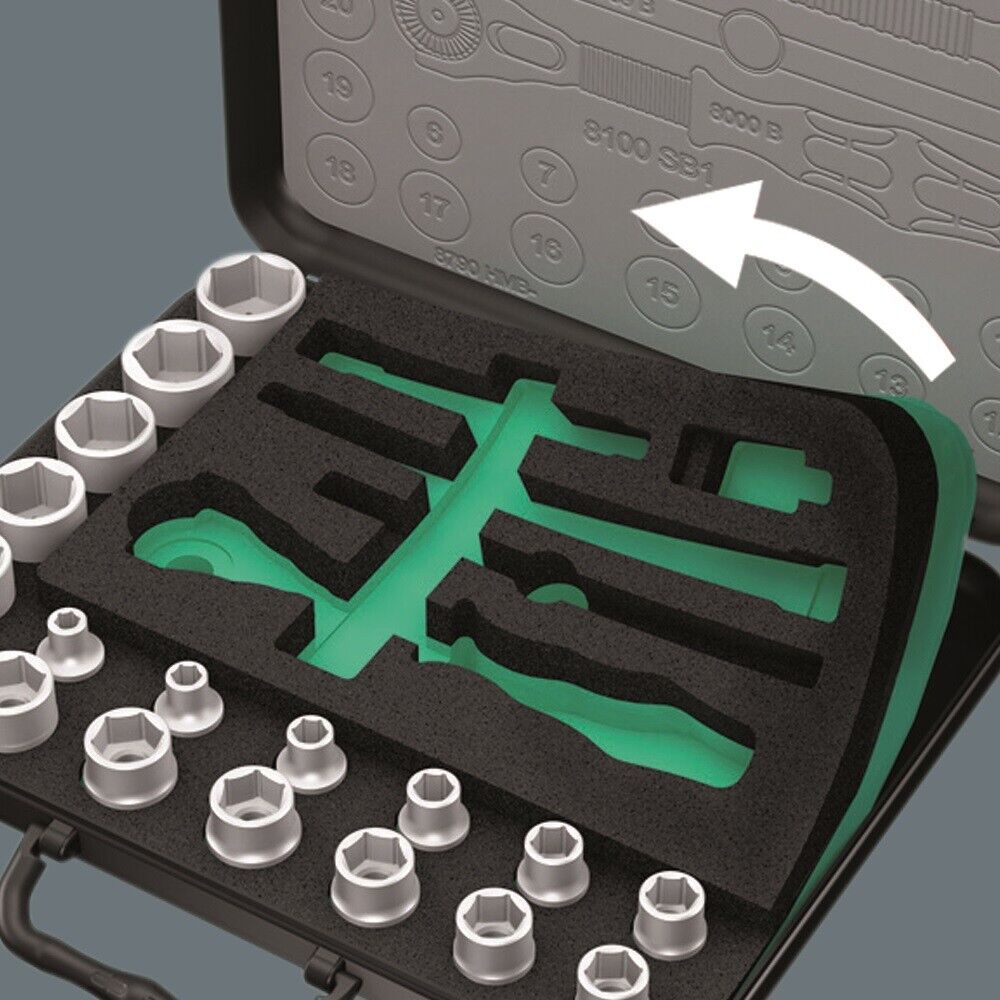 Wera 8100 SC 4 Zyklop Socket Wrench Set 1/2