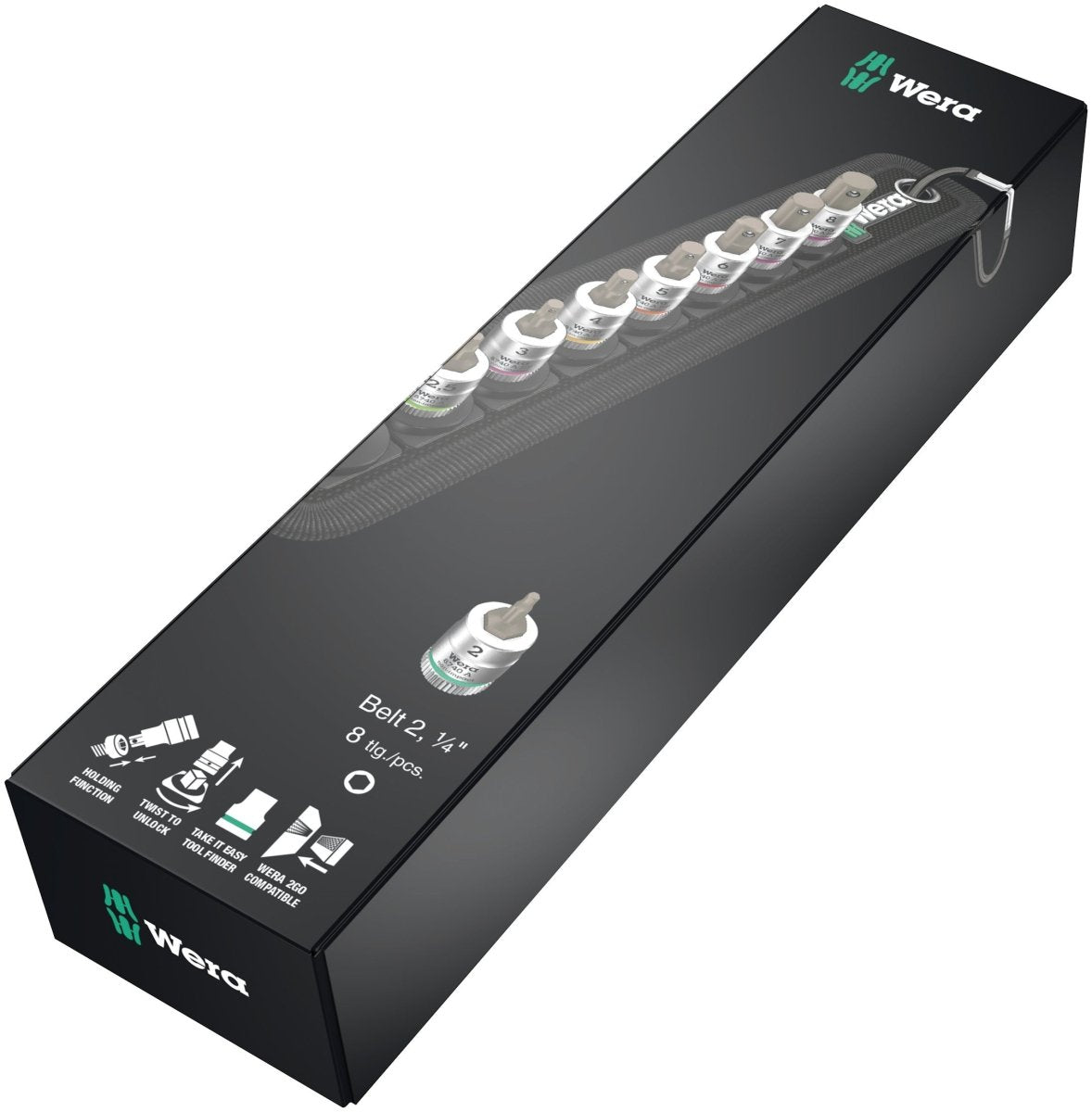 Wera 8740 Belt A 2 Zyklop In-Hex-Plus Socket Set 1/4