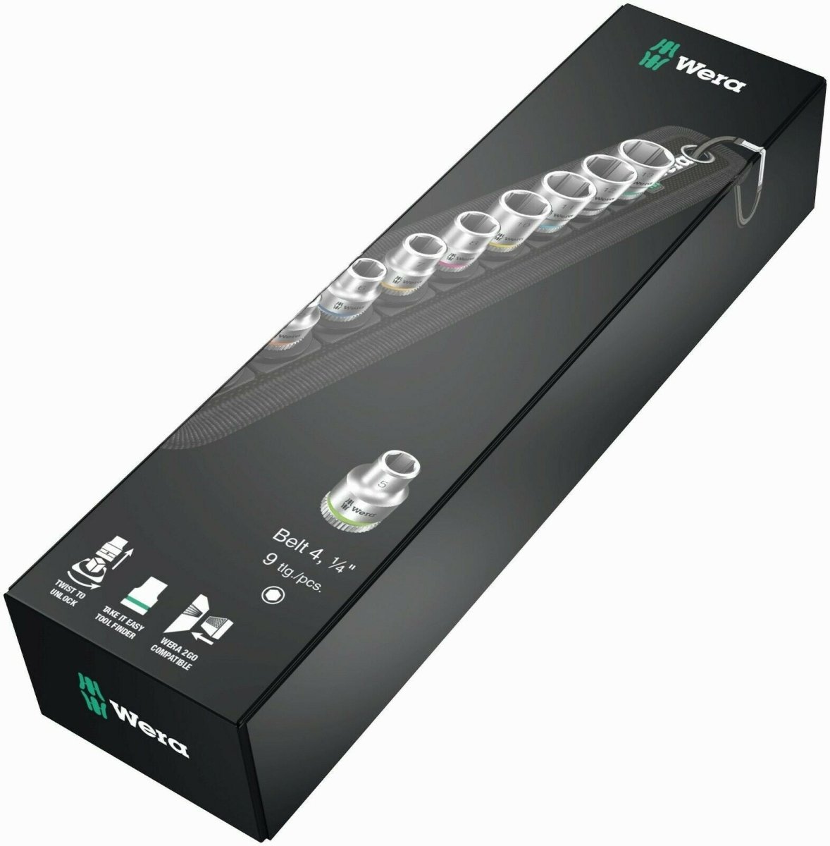 Wera 8790 HMA Belt 4 Zyklop Socket Belt Set 1/4