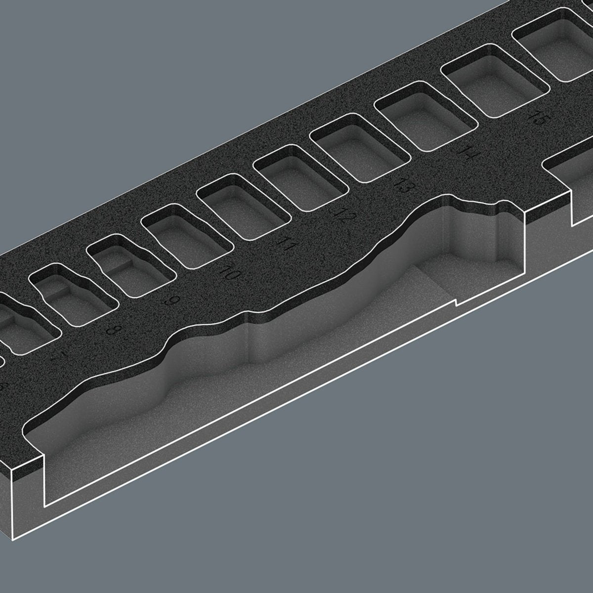 Wera 9821 Foam Insert 8000 B Zyklop 3/8