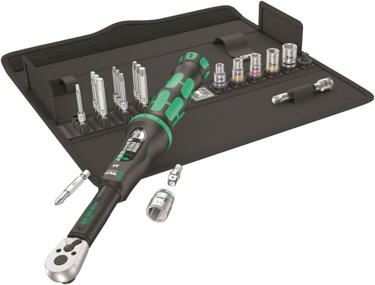 Wera A6 Click-Torque Wrench Set 2.5 to 25 Nm 1/4