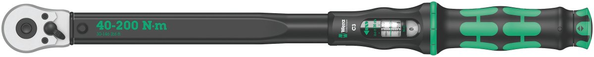 Wera C 3 Click-Torque Reversable Wrench 40 - 200 Nm 1/2