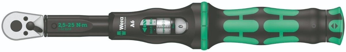 Wera Click-Torque A 6 Torque Wrench 2.5 -25 Nm 1/4