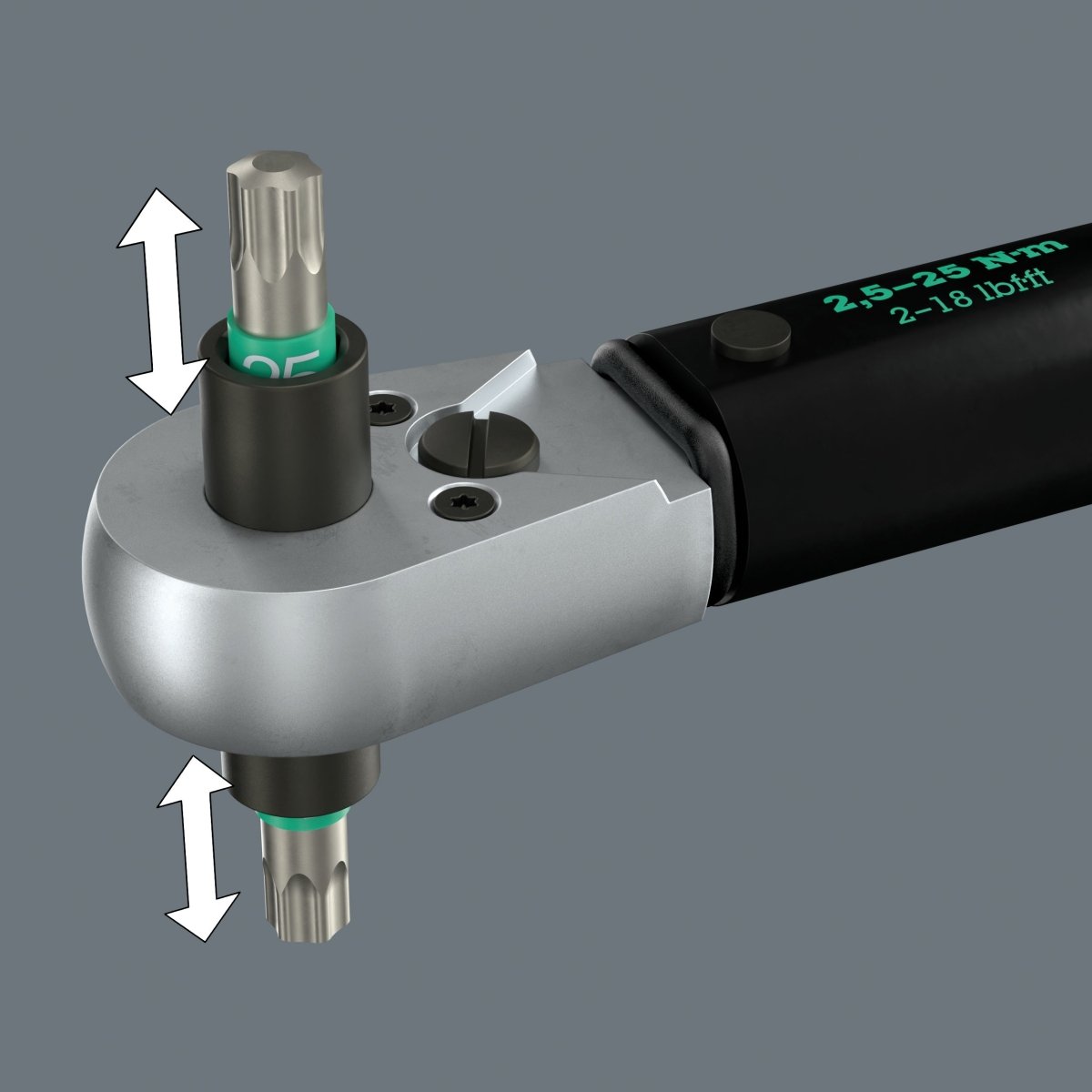 Wera Click-Torque Lock A 6 R/L Torque Wrench 2.5 -25 Nm 1/4