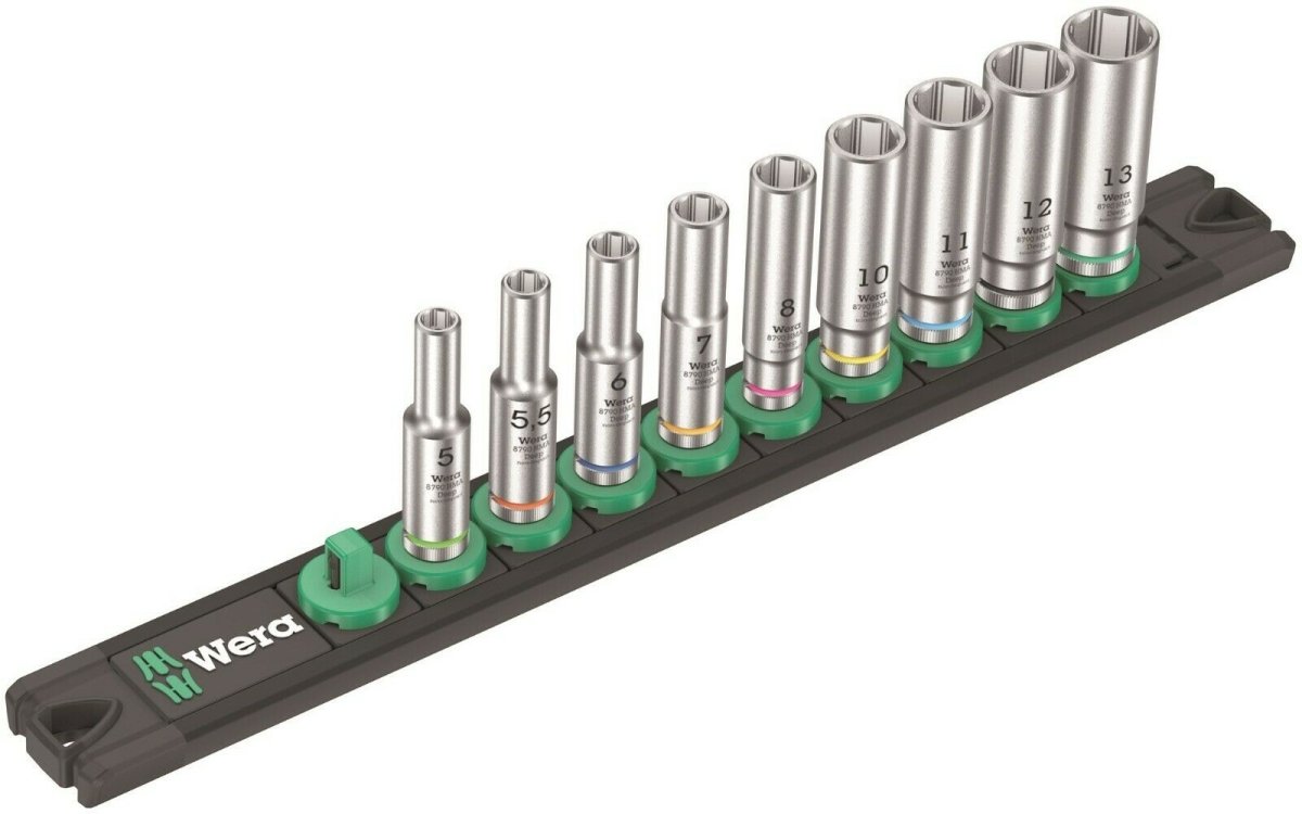 Wera Zyklop Magnetic Socket Rail A Deep 1 Set 1/4