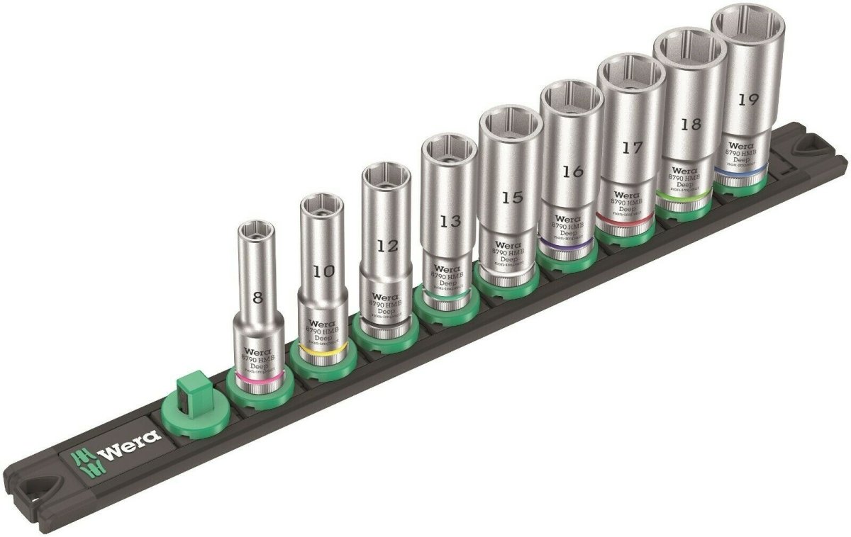 Wera Zyklop Magnetic Socket Rail B Deep 1 Set 3/8