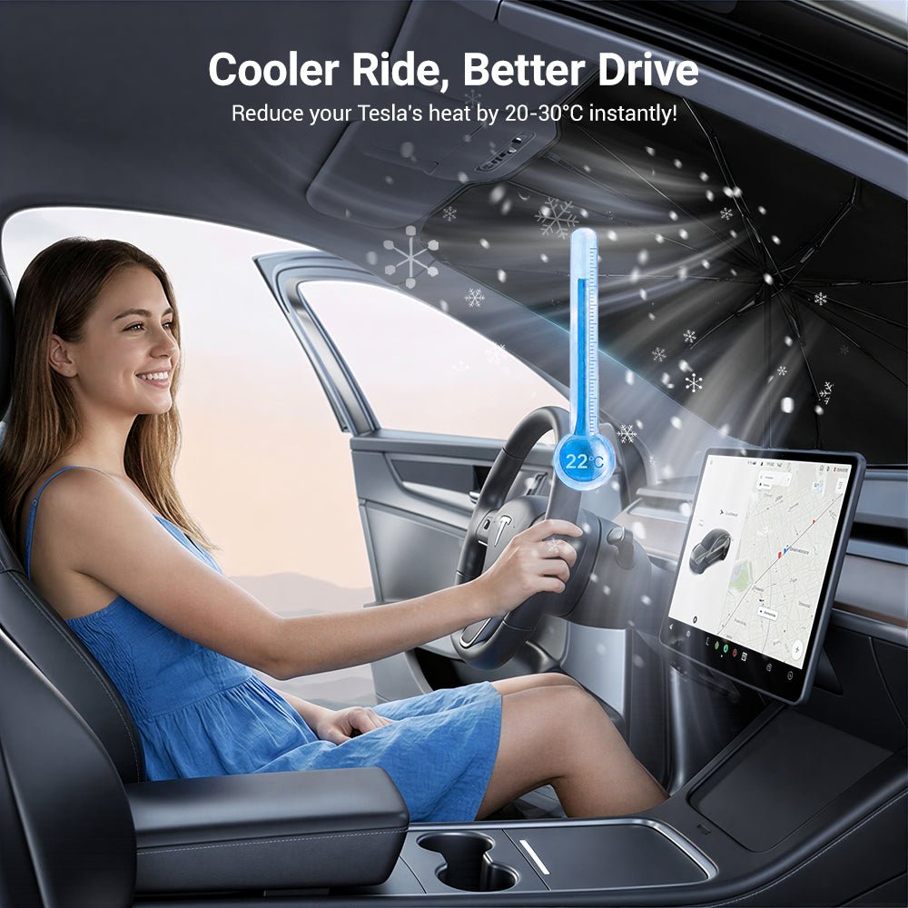 Windshield Sun Shade Umbrella for Tesla Model 3/Y/S/X