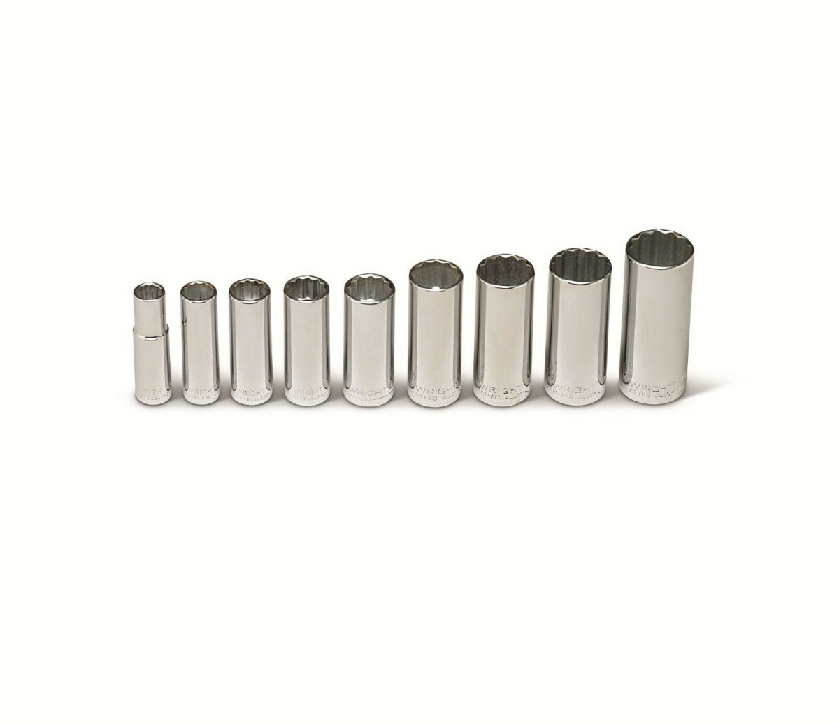 Wright Tool 12 Point Deep Socket Set 9 Piece 3/8
