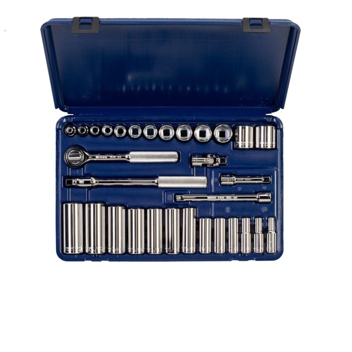 Wright Tool 6 Point Standard & Deep Blow Mold Socket Set 3/8
