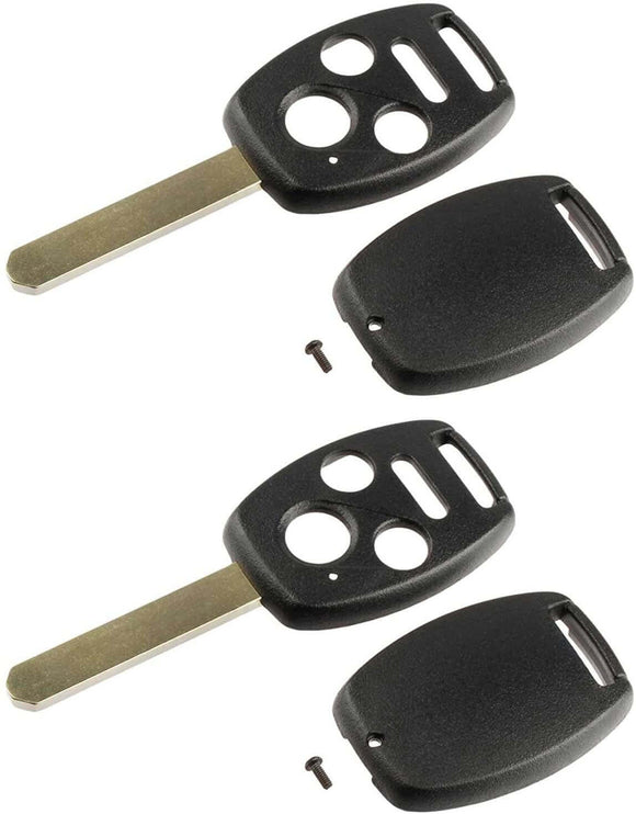 Honda Pair 4 Button Remote Key Shell Replacement Set of 2 OEM Compatible